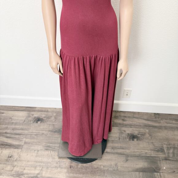 [Anthropologie] Daily Practice Red Sleeveless Drop Waist Maxi Dress Sz Medium M - Picture 6 of 11